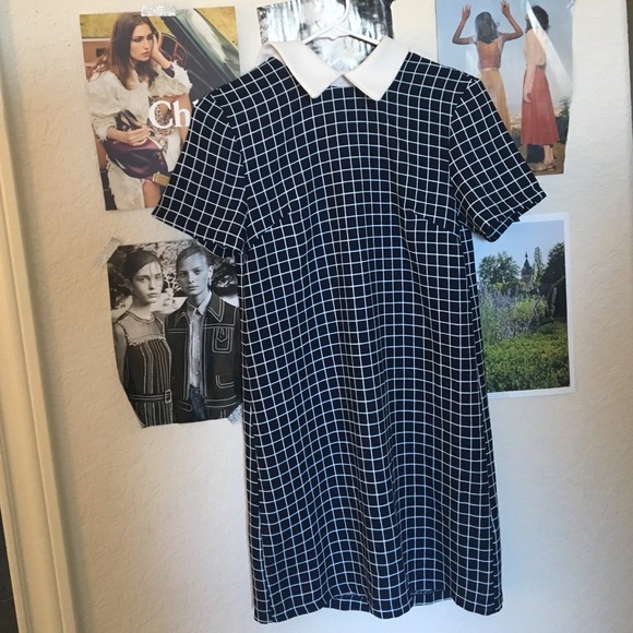 ASOS Dresses & Skirts - asos mod navy grid dress