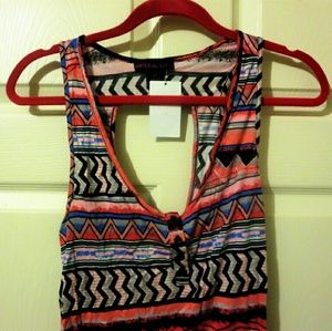 Material Girl Tribal Print Sleeveless Top