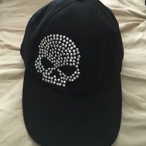 Women's Harley Davidson black skull baseball hat