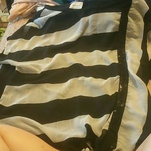 Black and white blouse