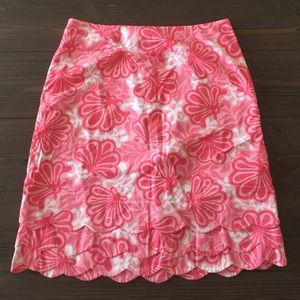 Lilly Pulitzer Vintage Scalloped Hem Skirt