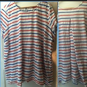 Red white &blue cotton shirt multi color swing tee