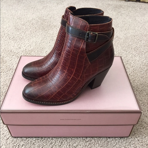 Anthropologie Shoes - H By Hudson Crocodile Booties NWOT