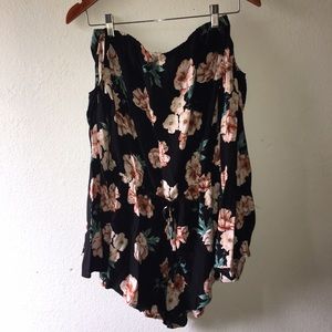 Cold shoulder Foral romper