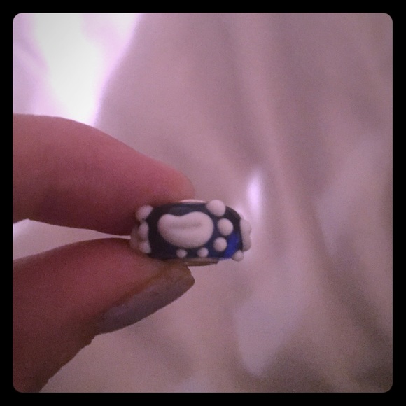 Blue baby feet charm