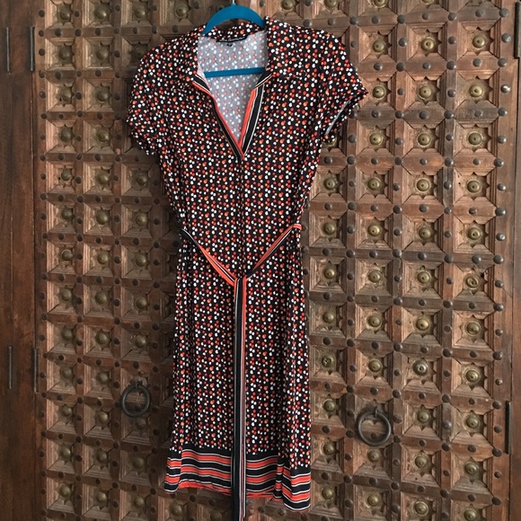 Mlle. Gabrielle faux wrap dress.
