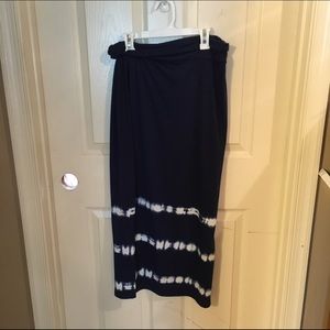 dark blue maxi skirt