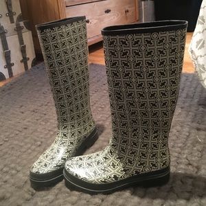 Tory Burch printed rain boots