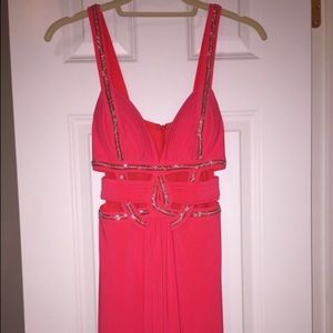 Betsy & Adam Full-Length Gown (Pink, Size 0)