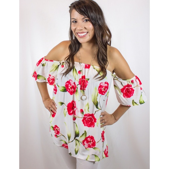 Roses Off-The-Shoulder Top