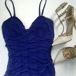 Wet Seal ruched spaghetti strap camisole