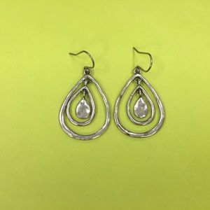 Silver tone (pewter) dangle earrings