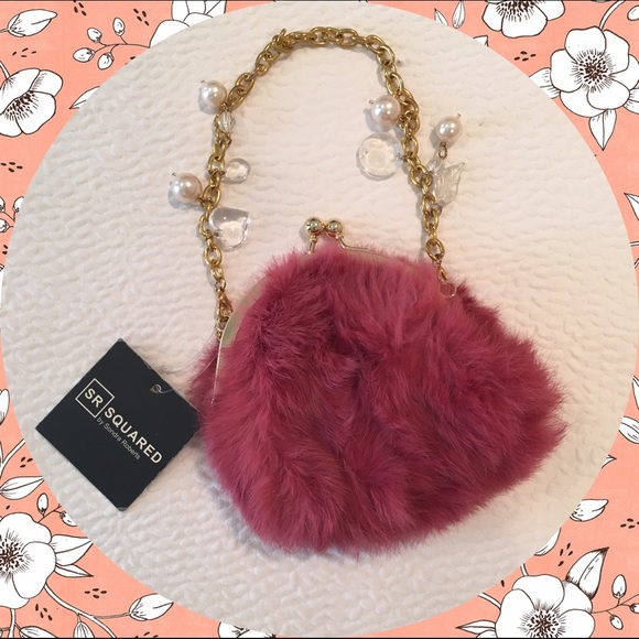 💕 Sweet Pink Rabbit Clutch with Beaded Chain 💕