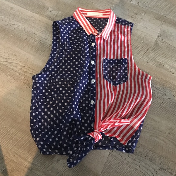 American Flag button down from LF - Picture 1 of 3
