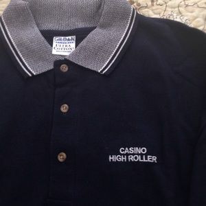Casino High Roller shirt dark Blue L for men