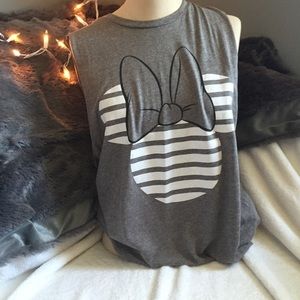 Striped Minnie Mouse muscle tank