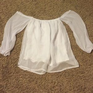 Tube top with sleeves