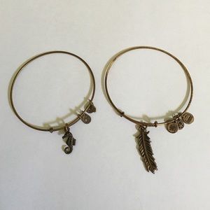 Alex and Ani gold bangles bundle