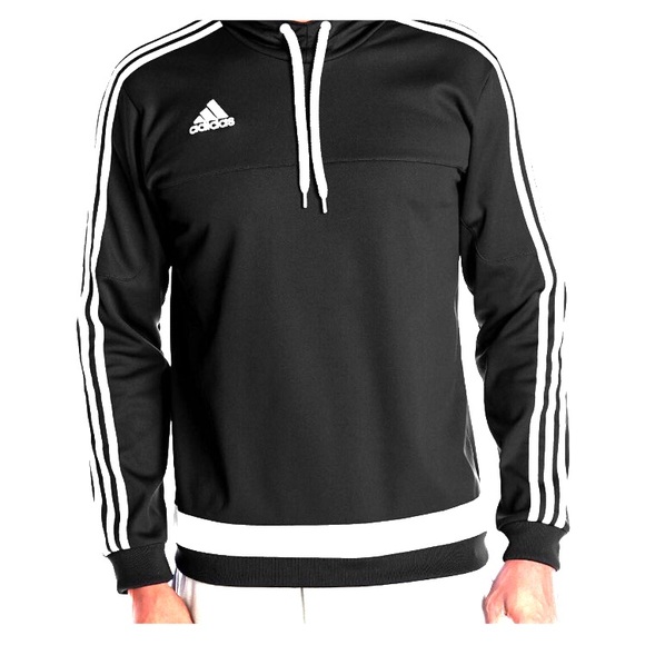 Black/White Adidas Men Hoodie