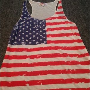 Never worn American flag tank!