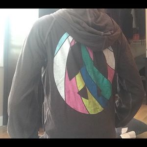 Hooded zip up sweatshirt