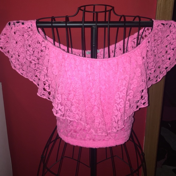 Charlotte Russe pink crop top