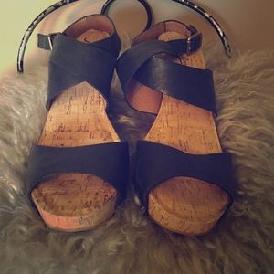 Lucky Brand Cork Wedge Heels