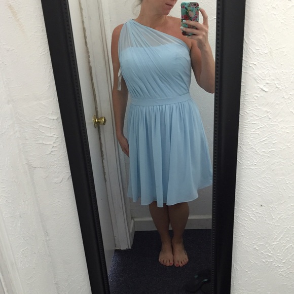Light Blue Chiffon Dress