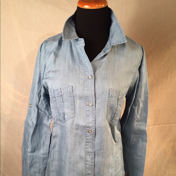 NWOT G.I.L.I Denim Tercel Shirt - Picture 1 of 4