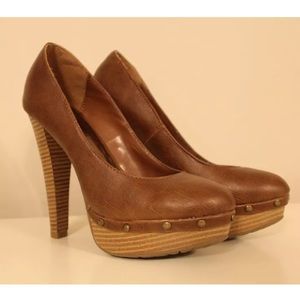 New Charlotte Russe Platform Clogs Brown Size 8
