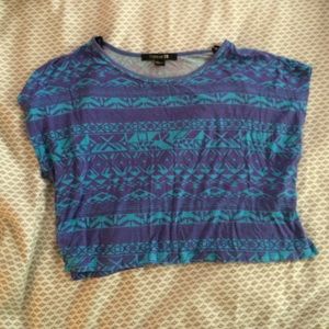 Forever 21 tribal crop top SMALL