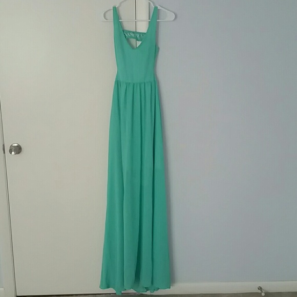 Teal maxi dress