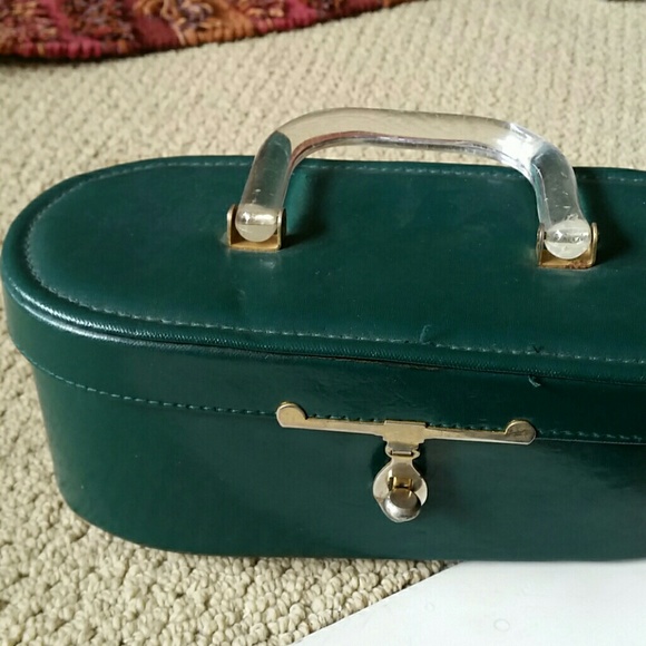 Bags Vintage Green Leather Handbag Pillbox Purse Poshmark