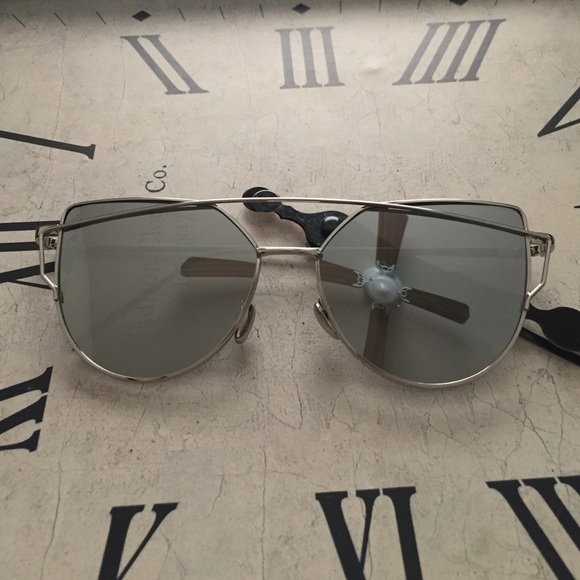 🎊Last ❤️Silver Cat eye Sunglasses