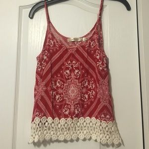 Red and white crop top!
