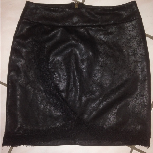 Black leather Material Girl skirt never worn
