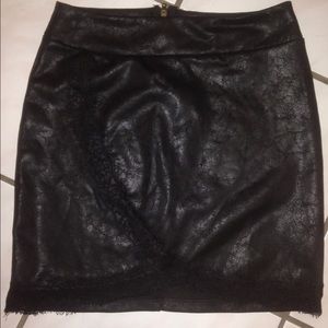 Black leather Material Girl skirt never worn
