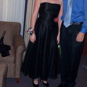 Black tea length dress