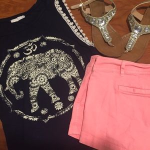 Muscle tee, Elephant print