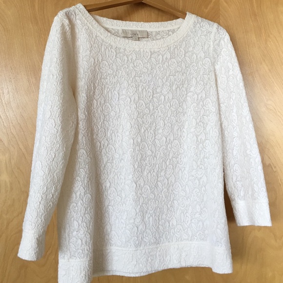 Loft white rose shirt