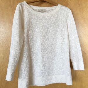 Loft white rose shirt