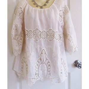Forgotten grace lace crochet blouse