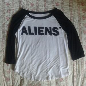 "ALIENS" Baseball tee