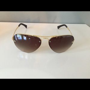 Rayban rimless aviators