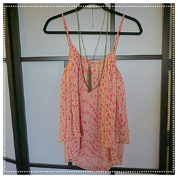 Collective Concepts Flowy Pink Summer Top