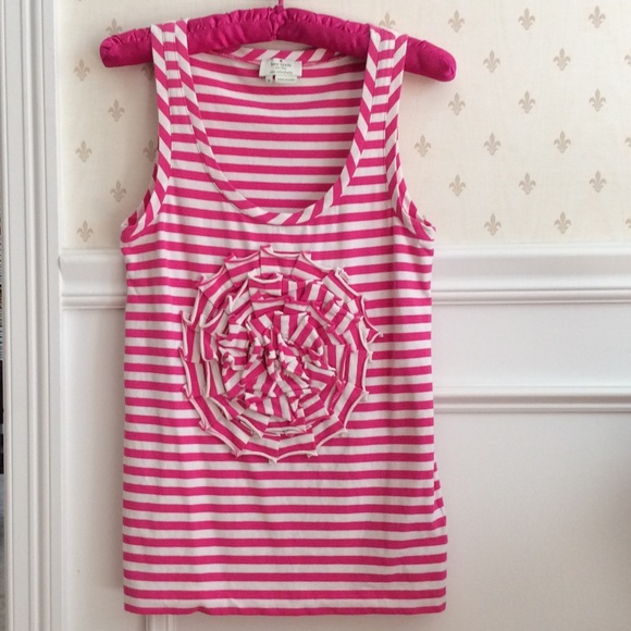 ❤️SALE❤️Kate Spade pink & white tank top