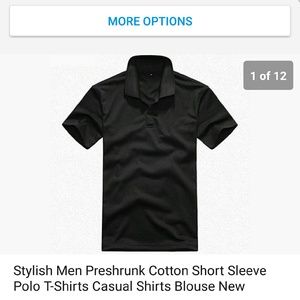 Black short sleeve polo