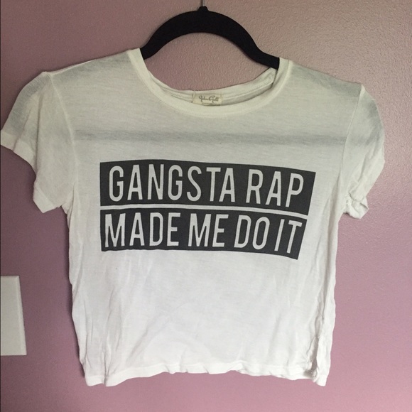 Brandy Melville "Gangsta rap made me do it" top