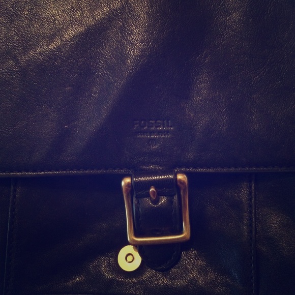 Fossil authentic black leather purse