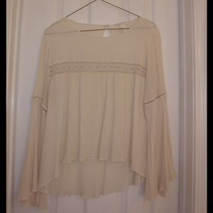 Cream boho blouse